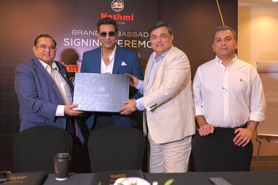 HASHMI Pakistan Appoints Cricket Legend Wasim Akram as Global Brand Ambassador for HASHMI Ispaghol