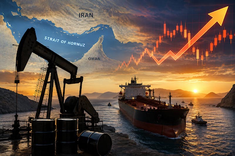 Oil tanker near the Strait of Hormuz amid uncertainty over global oil shipments